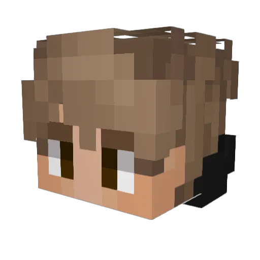 bababaiii Minecraft avatar head, 3D render
