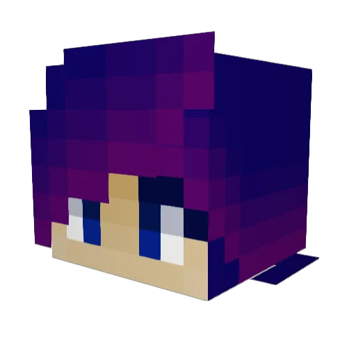 bababekov Minecraft avatar head, 3D render