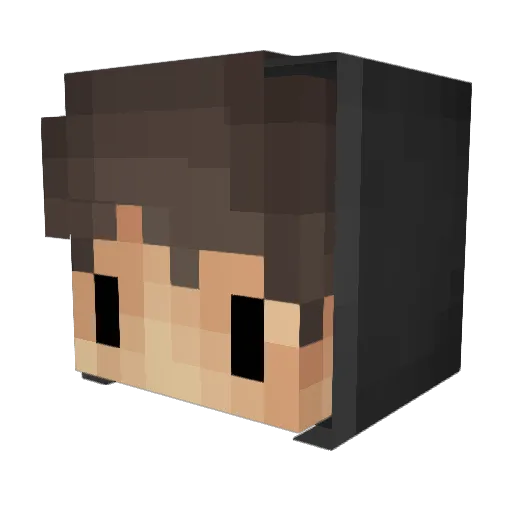 bababoiiiii Minecraft avatar head, 3D render