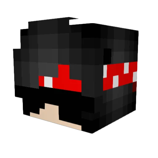babakhuma Minecraft avatar head, 3D render