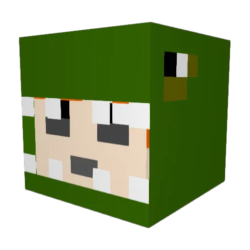 babapro5656 Minecraft avatar head, 3D render