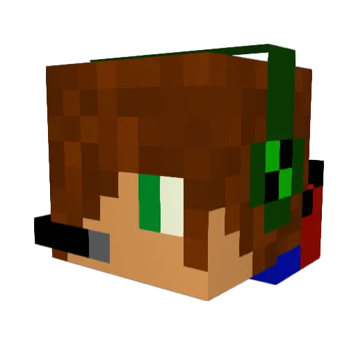babayev Minecraft avatar head, 3D render