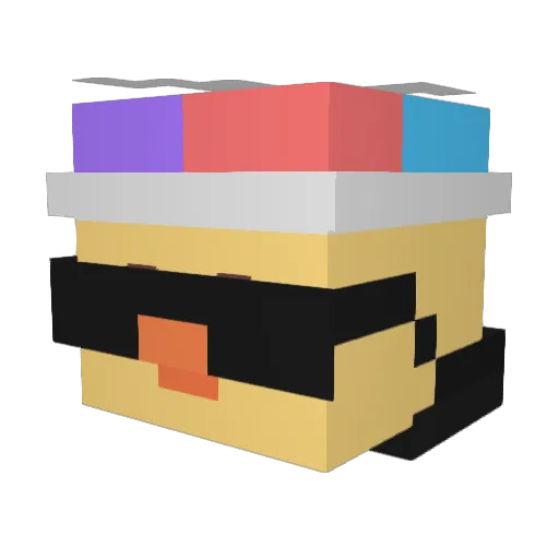 babazoo_ Minecraft avatar head, 3D render
