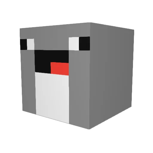 babbaflipper Minecraft avatar head, 3D render