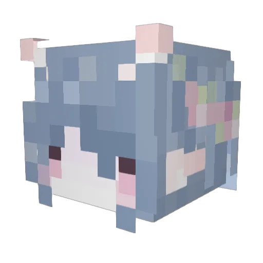 babbr Minecraft avatar head, 3D render
