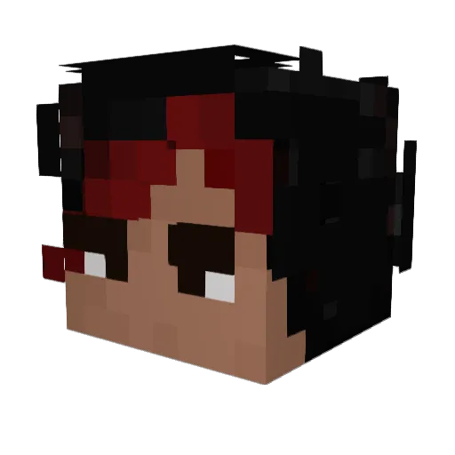babean Minecraft avatar head, 3D render