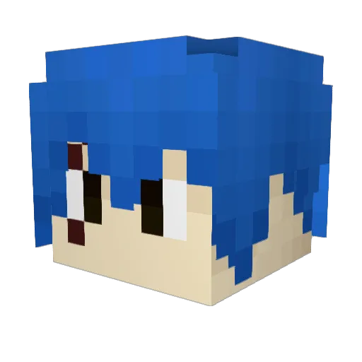 babegello Minecraft avatar head, 3D render