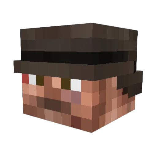 babelr1 Minecraft avatar head, 3D render