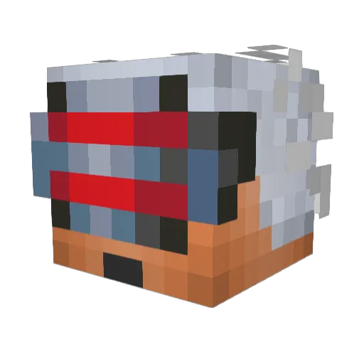 baberuthtombrady Minecraft avatar head, 3D render