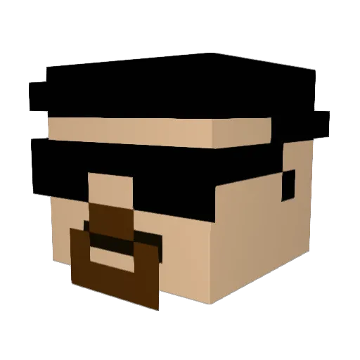 babiesgoneferal Minecraft avatar head, 3D render