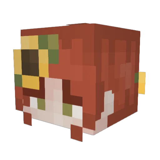 babietulip Minecraft avatar head, 3D render