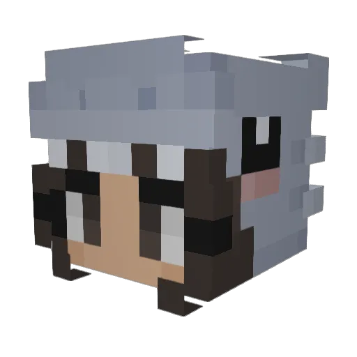 babig Minecraft avatar head, 3D render