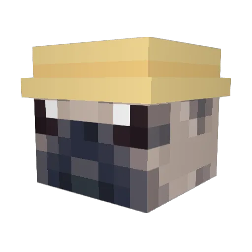 babinbowie Minecraft avatar head, 3D render