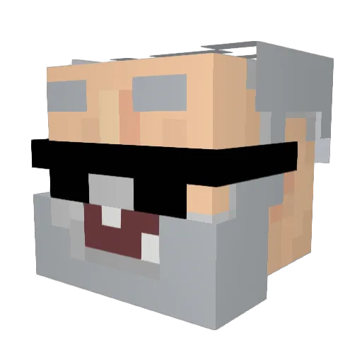 babkin_snus Minecraft avatar head, 3D render