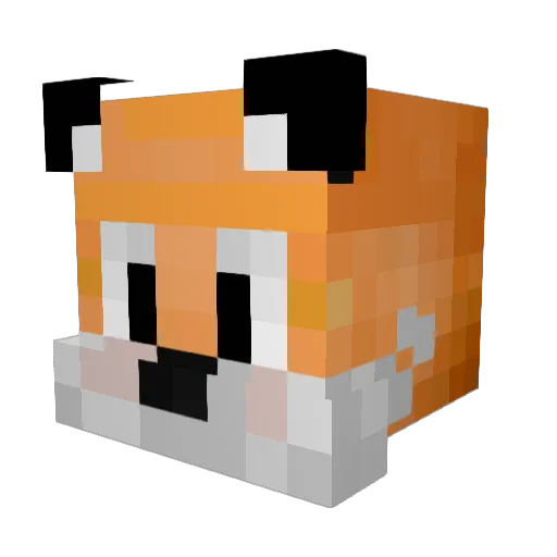 babo_3 Minecraft avatar head, 3D render