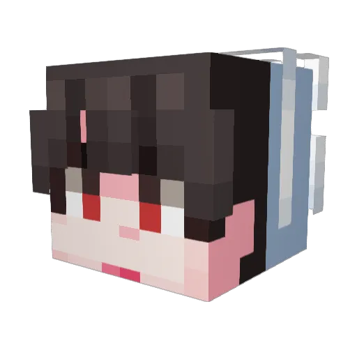 babo_totomong Minecraft avatar head, 3D render