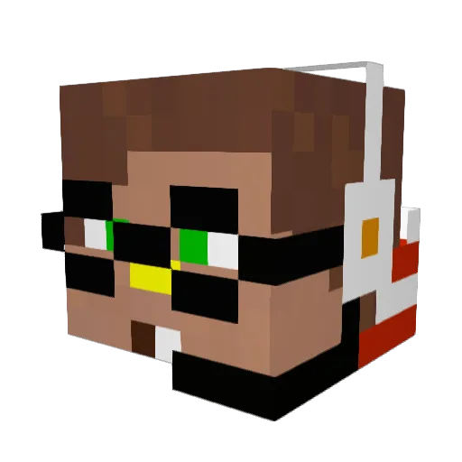 babob4312 Minecraft avatar head, 3D render
