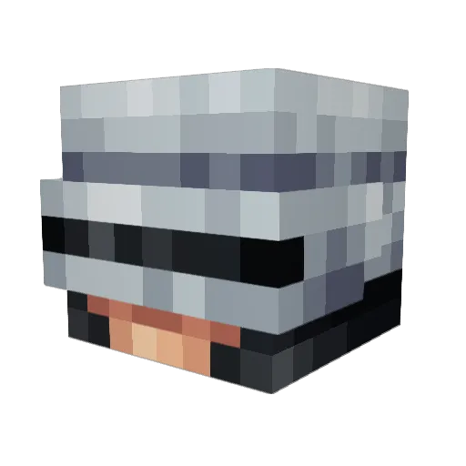 babole Minecraft avatar head, 3D render