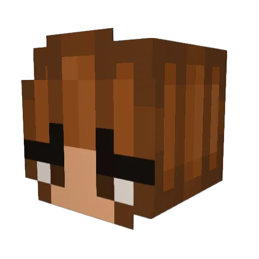 babothy Minecraft avatar head, 3D render