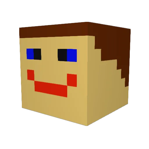 baboworld Minecraft avatar head, 3D render
