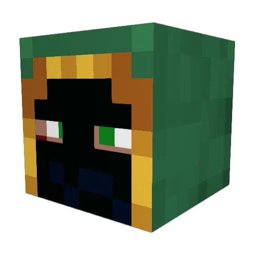 babukabarabuka Minecraft avatar head, 3D render