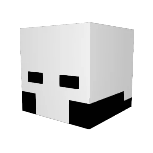 babumbel Minecraft avatar head, 3D render