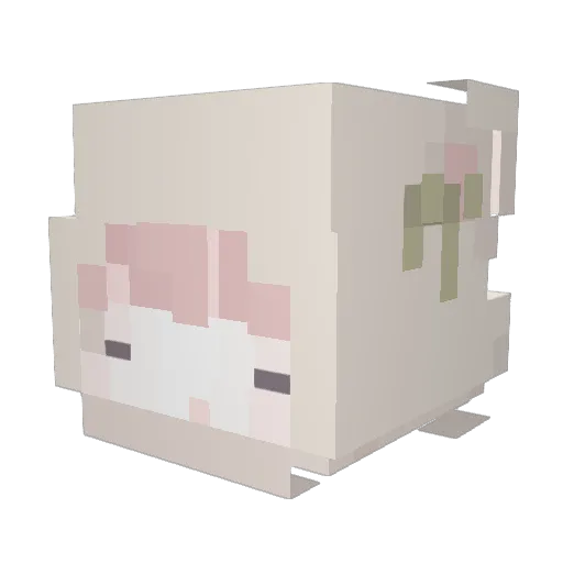 babuti Minecraft avatar head, 3D render