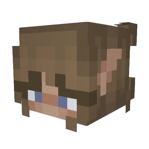 baby_ash_ Minecraft avatar head, 3D render