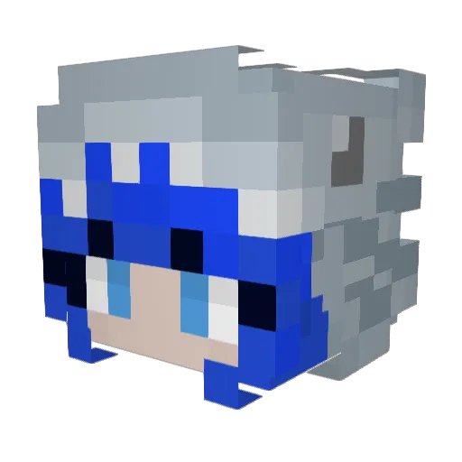 baby_face3 Minecraft avatar head, 3D render