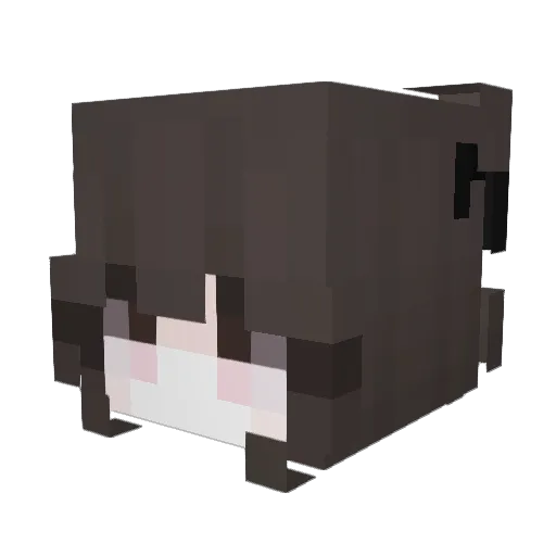 babyalina Minecraft avatar head, 3D render