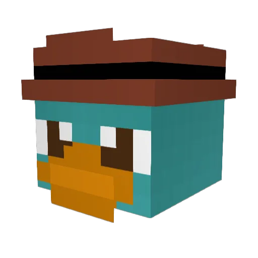 babybec Minecraft avatar head, 3D render