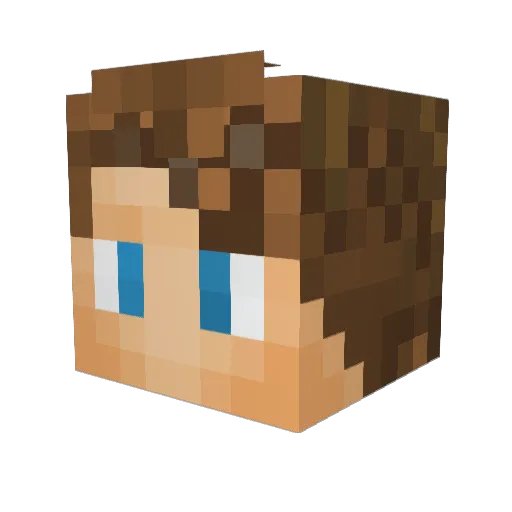 babycornwally Minecraft avatar head, 3D render