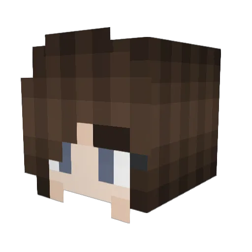 babyeffy Minecraft avatar head, 3D render
