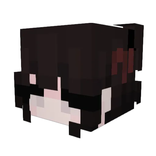 babyegirl Minecraft avatar head, 3D render