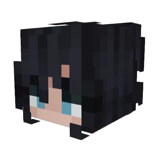 babyfran Minecraft avatar head, 3D render