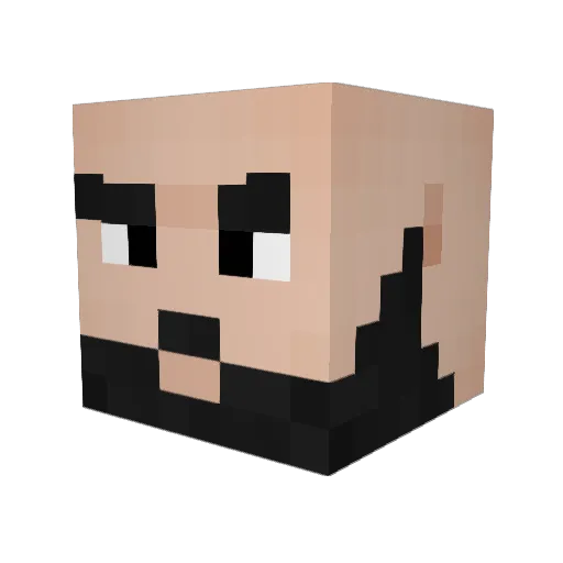 babykeep Minecraft avatar head, 3D render