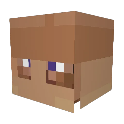 babylmp06179 Minecraft avatar head, 3D render