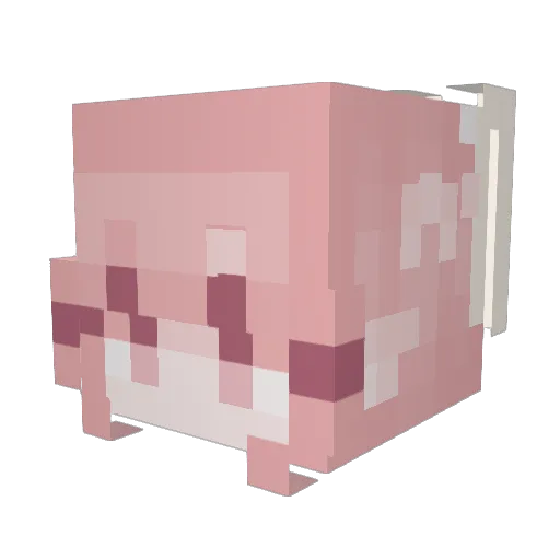babymina Minecraft avatar head, 3D render