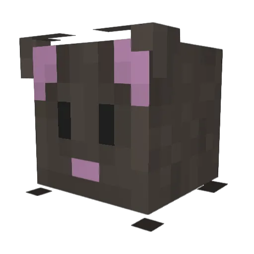 babymouseee Minecraft avatar head, 3D render