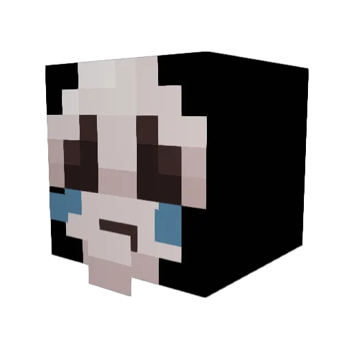 babyniki Minecraft avatar head, 3D render