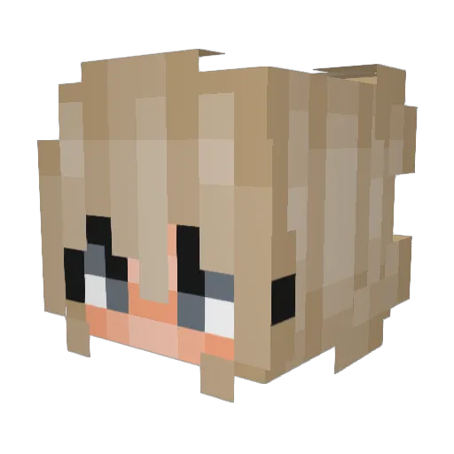 babynikks Minecraft avatar head, 3D render