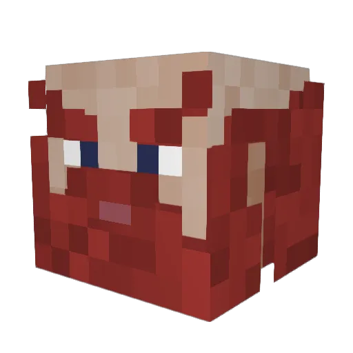 babysantana Minecraft avatar head, 3D render