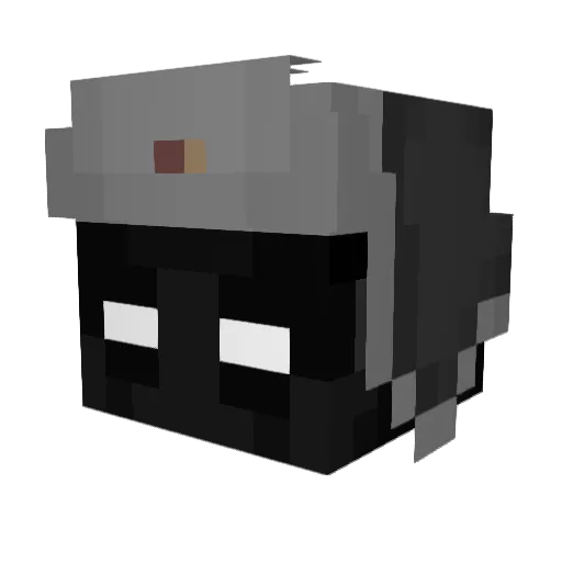 babyshux Minecraft avatar head, 3D render