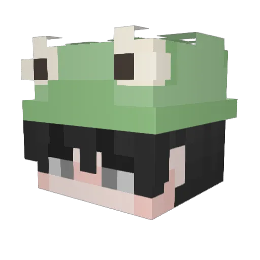 babysonic_ Minecraft avatar head, 3D render