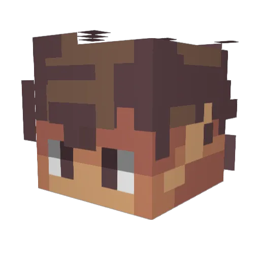 bac1 Minecraft avatar head, 3D render