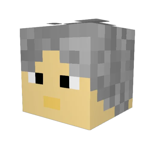 bachlover Minecraft avatar head, 3D render