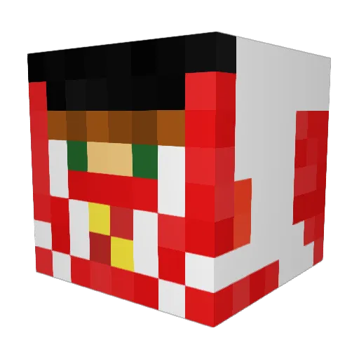 bacickid Minecraft avatar head, 3D render