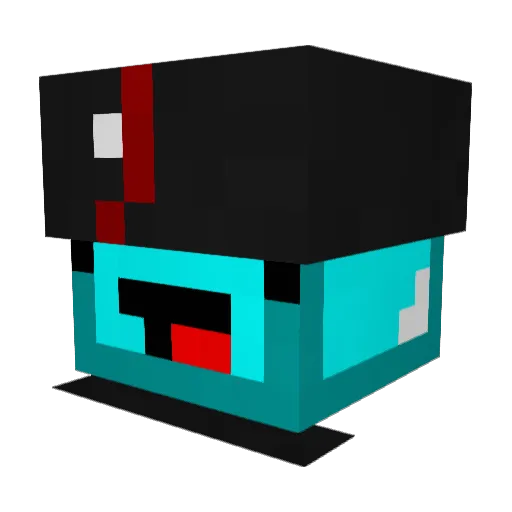 back12 Minecraft avatar head, 3D render