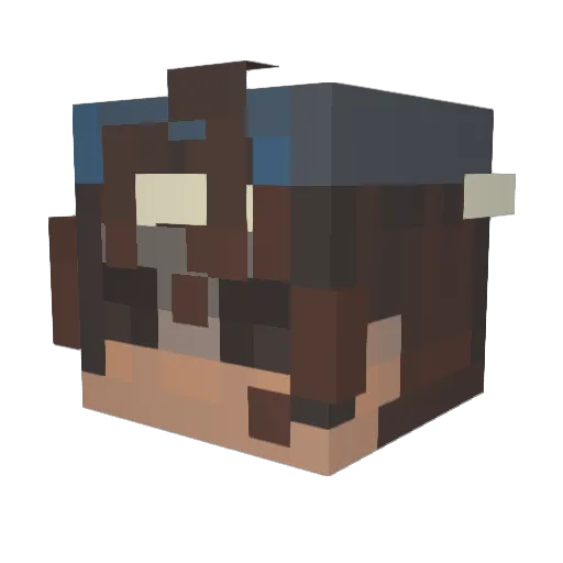 backInHell Minecraft avatar head, 3D render