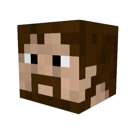 backback02 Minecraft avatar head, 3D render